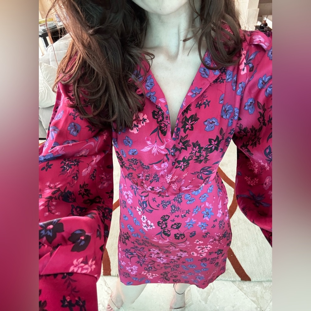 Floral print, dolman sleeve dress